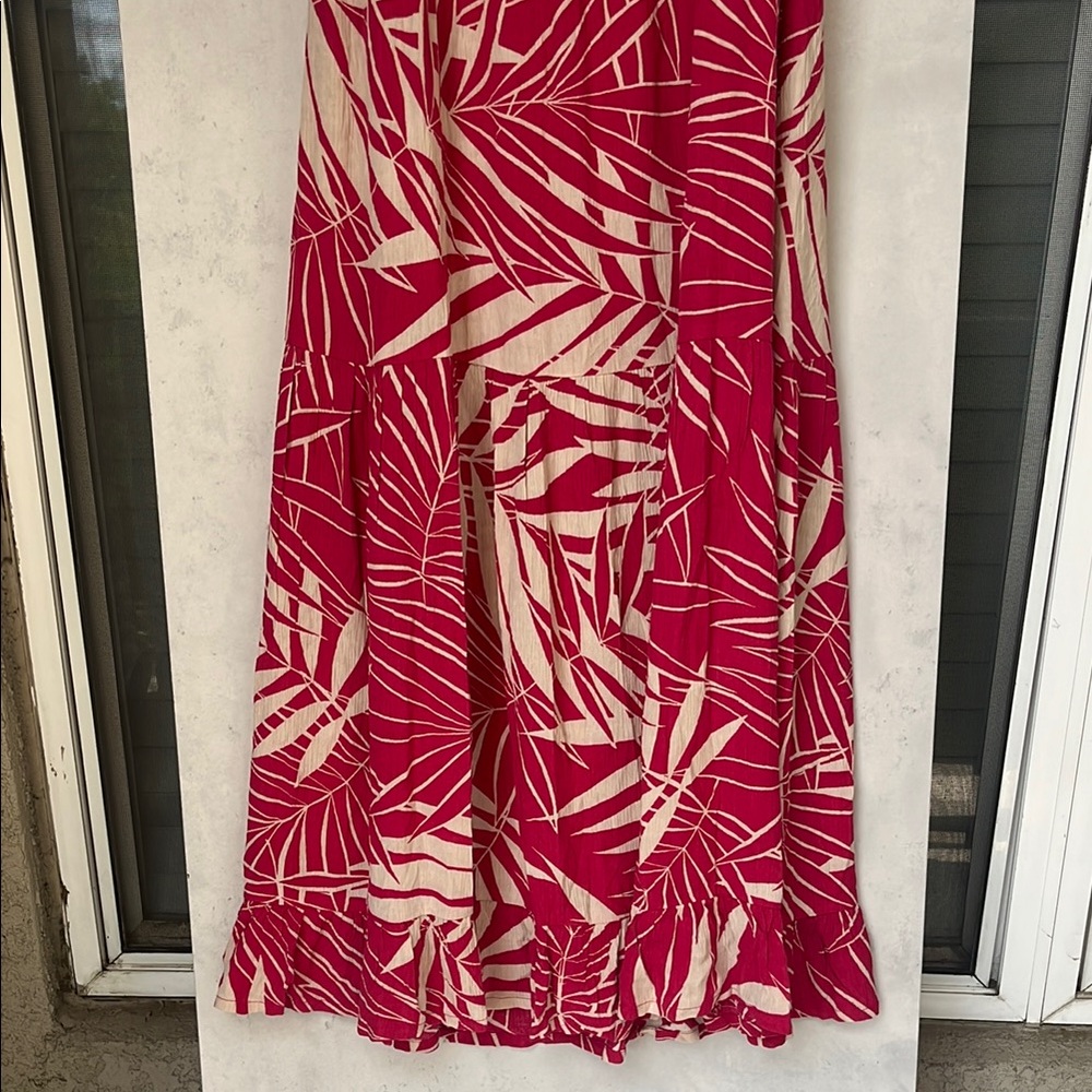 NWT Roxy Palm Print Maxi Halter Dress - Size L 🌴 Flowy & Lightweight - Picture 3 of 13